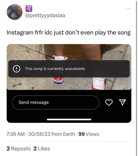 this song is currently unavailable instagram